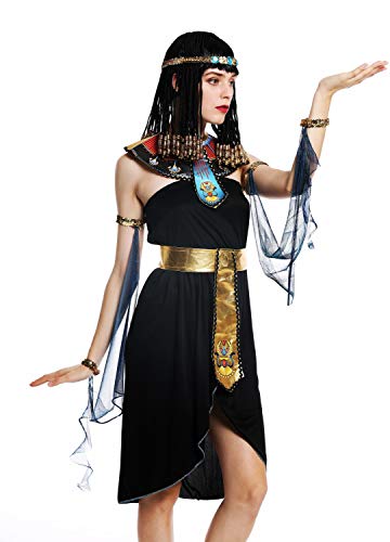 dressmeup W-0264-M/L Kostüm Damen Frauen Karneval Halloween Ägypterin Kleopatra Cleopatra Pharaonin schwarz M/L von dressmeup