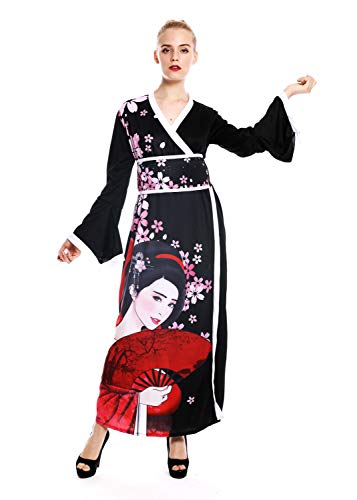 dressmeup W-0288-M/L Kostüm Damen Frauen Karneval Kimono Japan Japanerin China Geisha Kurtisane M/L von dressmeup