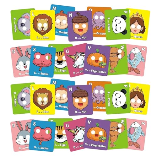 driattie Tier Lernkarten,Buchstaben Lernkarten für Kinder von 3 bis 5 Jahren | Interaktives Spiel für Kindergarten, Vorschule, Homeschooling, Reisen, Autofahrten, Weihnachten von driattie