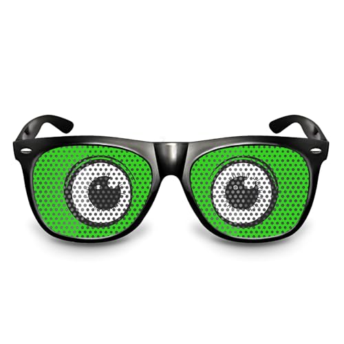 drucksda Partybrille/Funbrille mit Design LUSTIGE AUGEN - Die Original lustige Brille für Fasching/Karneval, Festival, JGA - Funbrille für dein Kostüm (Funny Eyes) von drucksda