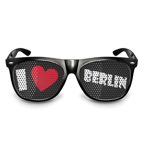 drucksda Partybrille/Funbrille mit Motiv I LOVE BERLIN Die I love Städte-Brille als Kultaccessoire für Fasching/Karneval, Festivals & Partynights (I love Berlin) von drucksda