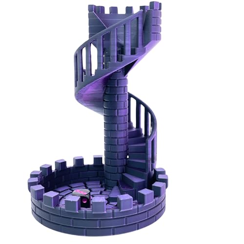 drunkLY - 3D Würfelturm für das perfekte Würfelerlebnis, perfekt für RPG, Miniaturspiele und Brettspiele, mit Würfel - Geschnek Idee (Matallic Lilla/schwarz) von drunkLY