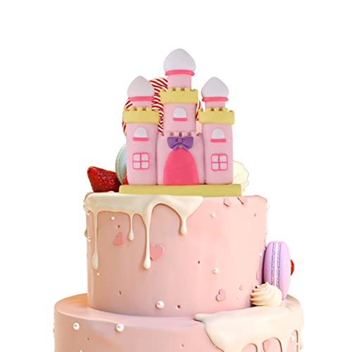 Cupcake Toppers Castle Cake Toper Castle Kuchen Dekoration für Babypartyzubehör für Geburtstagsfeier Dekorationen 5.9x7,5 cm von dsbdrki