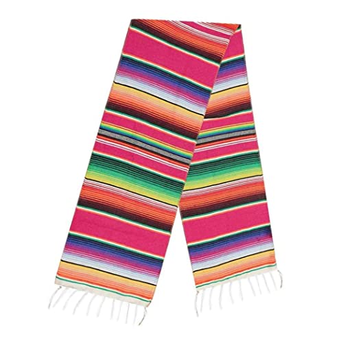 dsbdrki Tablecovers Mexikanischer Tischläufer Stoff Baumwoll Esstisch Läufer Mexikanische Decke für Partytischdekoration von dsbdrki