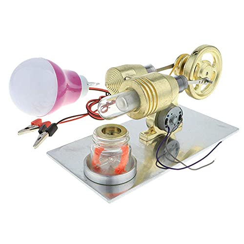 Mini-Motormodell mit rotierendem Ventilator und Lampe, Dampfkraft-Experiment, Heißluft-Dampfbetriebenes Spielzeug, Physik-Experiment, Physik-DIY-Kits von dsmsdre