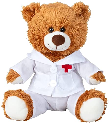dszapaci Teddybär Klein 21cm Gute Besserung Geschenke Doctor Bär Kuscheltier Glücksbringer für Kinder Schutzengel Stofftier Sorgenfresser Teddy Bear Plüschtier Get Well Soon Gift Krankenhaus Geschenk von dszapaci