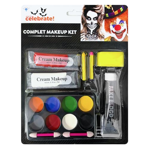 Halloween Schminke Make Up Set Theaterschminke Schminkset Kunstblut Vampir, Zombie, Hexe, Geist für Kinder Erwachsene Halloween Schminke Make Up Set Theaterschminke Schminkset Kunstblut Vampir, Zombie, Hexe, Geist für Kinder Erwachsene von duoleey