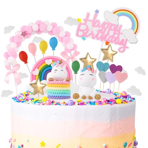 dusaniyali 43 Stück Einhorn Tortendeko Geburtstag,Tortendeko Einhorn Mädchen,Einhorn Kuchen Topper Set,Macaron Kuchen Deko Einhorn Happy-Birthday Wolke Sterne für Kinder Mädchen dusaniyali 43 Stück Einhorn Tortendeko Geburtstag,Tortendeko Einhorn Mädchen,Einhorn Kuchen Topper Set,Macaron Kuchen Deko Einhorn Happy-Birthday Wolke Sterne für Kinder Mädchen von dusaniyali