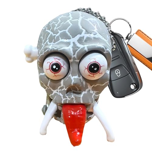 dzqad Aufziehbares Skelett | Mechanisches Gehhilfe Streichspielzeug mit Schädel | Deko Anhänger für Schreibtisch Stressabbau Geburtstag Party Halloween Spaß Veranstaltungen von dzqad