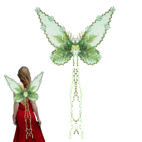 dzqad Elfenflügel Erwachsene | Libellenflügel mit Ranken,Festzubehör Für Bühnenauftritte Party Weihnachten Halloween Karneval Makeup dzqad Elfenflügel Erwachsene | Libellenflügel mit Ranken,Festzubehör Für Bühnenauftritte Party Weihnachten Halloween Karneval Makeup von dzqad