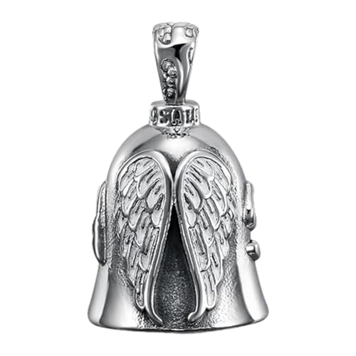 dzqad Guar dian Biker Bell, Edelstahl Motorrad Glocke Glücks Bringer, Biker Bell Motorrad Glöckchen, Motorcycle Bell, Edelstahl-Motorradklingel, Moto-Zubehör Für Fahrräder, Biker, Motorräder von dzqad