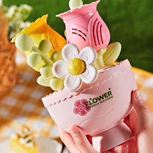 dzqad Kinder Blasmaschine Für Draußen - Blumenstrauß Automatische Blasenmaschine - mit Farblicht & Akku für Kleinkinder im Außenbereich Garten Camping Halloween dzqad Kinder Blasmaschine Für Draußen - Blumenstrauß Automatische Blasenmaschine - mit Farblicht & Akku für Kleinkinder im Außenbereich Garten Camping Halloween von dzqad