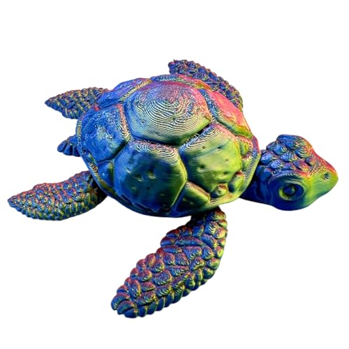 dzqad Schildkröten Fidget Spielzeug | Flexibel 3D Gedruckte Meeresschildkröte Statue Für Tischdekoration - Interaktives Tiermodell Als Tischdekoration Für Kinderzimmer von dzqad