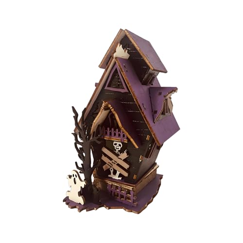 dzqad Spukhaus Bauset - Halloween Tischdekoration,3D Beleuchtete Rustikale Deko Horrordeko Für Landhaus Party Dekoration Wohnzimmer Kaminbereich dzqad Spukhaus Bauset - Halloween Tischdekoration,3D Beleuchtete Rustikale Deko Horrordeko Für Landhaus Party Dekoration Wohnzimmer Kaminbereich von dzqad
