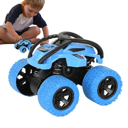 dzqad Stunt-Auto-Spielzeug für Kinder, Coole, reibungsbetriebene doppelseitige Push-and-Go-Autos, Push and Go Mini-Stunt-Roll-Trägheits-Geländewagen mit Allradantrieb für und Mädchen von dzqad