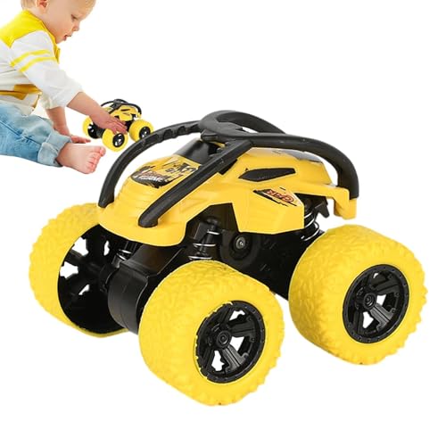 dzqad Stunt-Rückziehauto für | Mini-Stunt-Roll-Trägheits-Geländewagen mit Allradantrieb - Push and Go Mini-Stunt-Roll-Trägheits-Geländewagen mit Allradantrieb für und Mädchen von dzqad