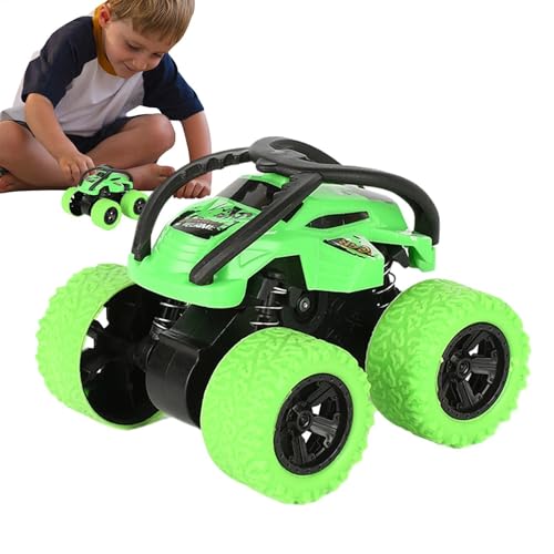 dzqad Stunt-Spielzeugautos für Kinder - Coole, reibungsbetriebene doppelseitige Push-and-Go-Autos,Push and Go Mini-Stunt-Roll-Trägheits-Geländewagen mit Allradantrieb für und Mädchen von dzqad