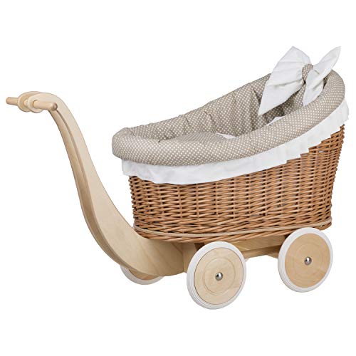 e-wicker24 Alles aus Weide Puppenwagen aus Weide mit Bettwäsche perfekte Geschenkidee Korbpuppenwagen schöner Spielzeug aus Korbgeflecht Korbwagen für Puppen Spielzeug für Mädchen e-wicker24 Alles aus Weide Puppenwagen aus Weide mit Bettwäsche perfekte Geschenkidee Korbpuppenwagen schöner Spielzeug aus Korbgeflecht Korbwagen für Puppen Spielzeug für Mädchen von e-wicker24 Alles aus Weide