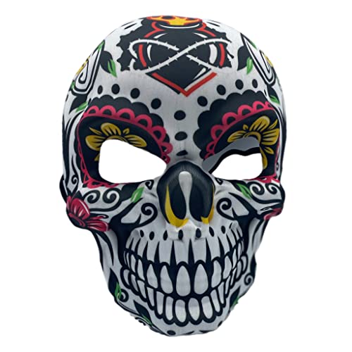 eBoutik Halloween-Kostüm, mexikanischer Tag der Toten, Zuckerschädel – Untoten-Festival-Kostüm für Damen, Herren und Kinder (Feuer) von eBoutik
