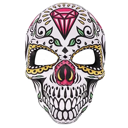 eBoutik - Halloween Mexikanischer Tag der Toten Zuckerschädel Neuheit Kostüm Masken – Untote Festival Dress Up für Frauen, Männer & Kinder (Diamant) von eBoutik