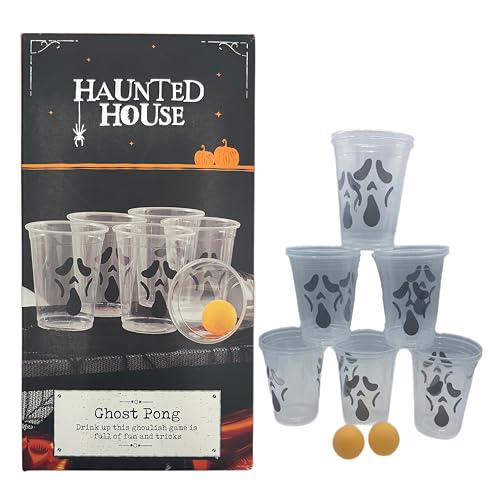eBoutik - Halloween Party Trinkspiel Beer Pong - Spooky Ghost Black Beer Pong Erwachsene Spiel - Horror Fun Spiel für Junggesellenabschiede, Partys usw von eBoutik