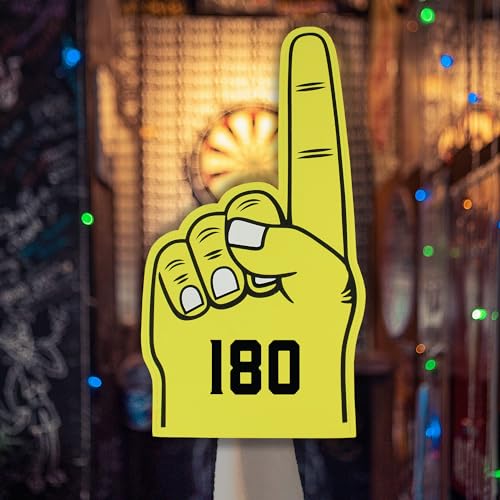 eBuyGB 180 Darts Foam Hand EVA Big Finger Pointer Fancy Dress Accessories 2024 PDC World Darts Championship - Gelb (10 Stück) von eBuyGB