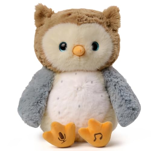 eJog Pup Singende Eule Kuscheltier, Interaktives Nachsprechendes Plüschtier, Elektronisches Eule Stofftier als Geschenk für Kinder von eJog Pup