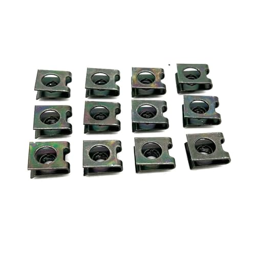 eKmRFN 12 stücke 24 stücke M6 Motorräder Schraube Verschluss Clips U-Typ Clip Mit Mutter Anti-rost Schutz Clip Schraube Schnalle(12pcs) von eKmRFN