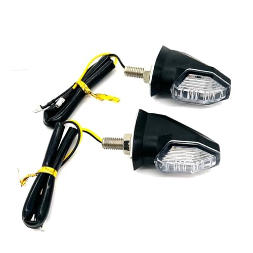 eKmRFN 2 stücke 4 stücke Universal Motorrad Blinker Mini Anzeige Blinker Blinker for Ho-nd Yam&ah Roller(2pcs-Clear) von eKmRFN
