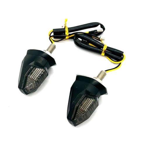 eKmRFN 2 stücke 4 stücke Universal Motorrad Blinker Mini Anzeige Blinker Blinker for Ho-nd Yam&ah Roller(2pcs-Smoke) von eKmRFN