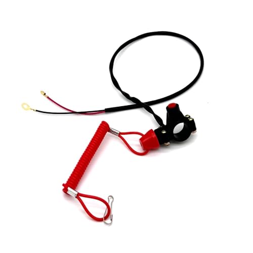 eKmRFN 22mm Motorrad Not-Aus-Schalter for ATV 49CC Mini Dirt Bike Liya Apollo ATV Quad Moto mit Haltegurt(Bullet Shape) von eKmRFN
