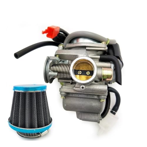 eKmRFN 24MM Vergaser Mit Filter for Ho-nd GY6 125CC 150CC Kandi 150 200CC KD-150FS KD-200GKA-2 PD24J Dune Buggie ATV Motor(Carb and Air Filter) von eKmRFN