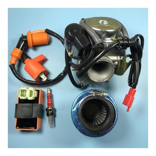 eKmRFN 24mm PD24J Vergaser Carb Mit Filter Zündspule Zündkerze for GY6 125CC 150CC ATV Quad Scooter Go Kart Teile eKmRFN 24mm PD24J Vergaser Carb Mit Filter Zündspule Zündkerze for GY6 125CC 150CC ATV Quad Scooter Go Kart Teile von eKmRFN