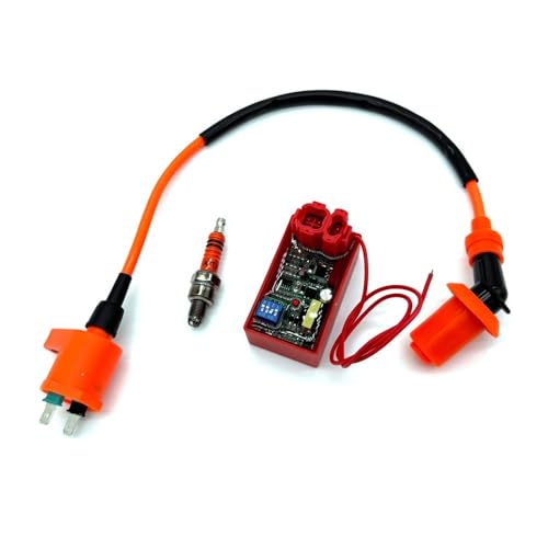 eKmRFN 6-poliger AC/DC-Universal-Racing-Geschwindigkeitsbegrenzungs-Dip-Schalter Zündspule A7TJC Zündkerzensatz for ATV Gy6 50 125 150cc Moped-Roller von eKmRFN