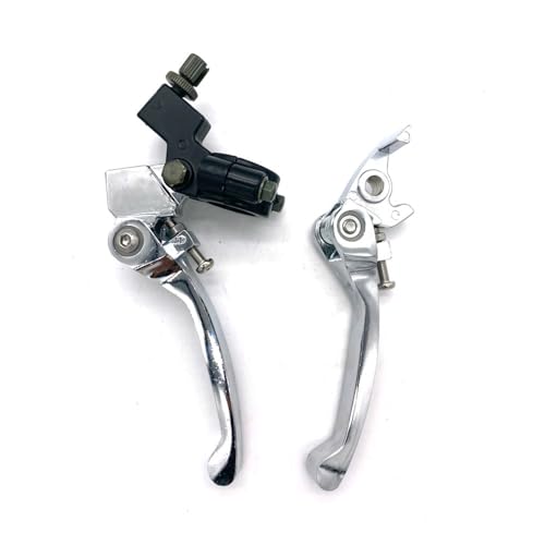 eKmRFN Klappbarer Kupplungsbremshebel aus Aluminium for 22 mm 7/8 Zoll Lenker 50 cc 110 cc 125 cc 200 cc TTR SSR Xmotos Apollo 125 Pit Dirt Bike(White) von eKmRFN