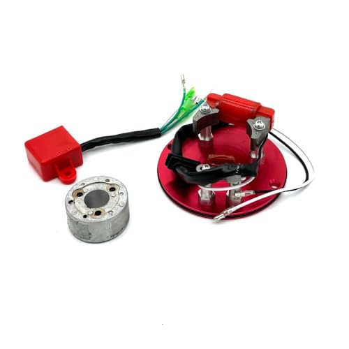 eKmRFN Motorrad Magnetspule Innerer Rotor Stator Kit for LF YX 50/110/125/150/160cc Roller Go Kart ATV Quad Moto Horizontale Motor(Red) von eKmRFN