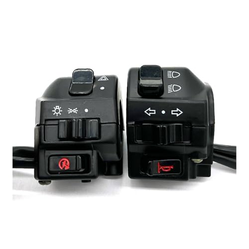 eKmRFN Universal Aluminium 7/8 "22mm Motorrad Schalter Lenker Motorrad Horn Blinker Control Tasten(1pair) von eKmRFN