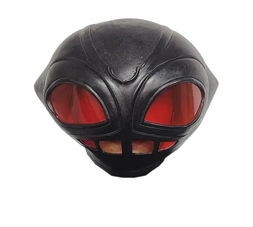 eLymwoo Aqua Man Maske Schwarz Menta Cosplay Helm Vollkopf Latex Flexibel Helm Halloween Kostüm Requisite Fancy Ball Weiche Maske (Black Menta) von eLymwoo