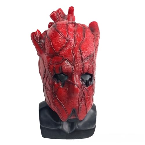 eLymwoo Shin Red Mask - Realistische Herz-Gesichtsmaske - Vollkopfmaske für Halloween-Auftritte, Streiche und Cosplay-Requisiten, authentische Gesichtsdetails eLymwoo Shin Red Mask - Realistische Herz-Gesichtsmaske - Vollkopfmaske für Halloween-Auftritte, Streiche und Cosplay-Requisiten, authentische Gesichtsdetails von eLymwoo