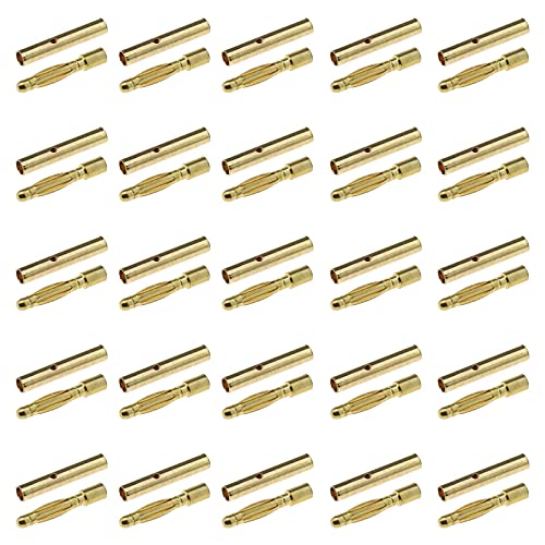 eMagTech 2,0 mm vergoldeter ESC-Stecker Bullet Banana Stecker & Buchse Stecker f¨¹r ESC Motor Lipo Batterie RC Hubschrauber 25 Paar eMagTech 2,0 mm vergoldeter ESC-Stecker Bullet Banana Stecker & Buchse Stecker f¨¹r ESC Motor Lipo Batterie RC Hubschrauber 25 Paar von eMagTech