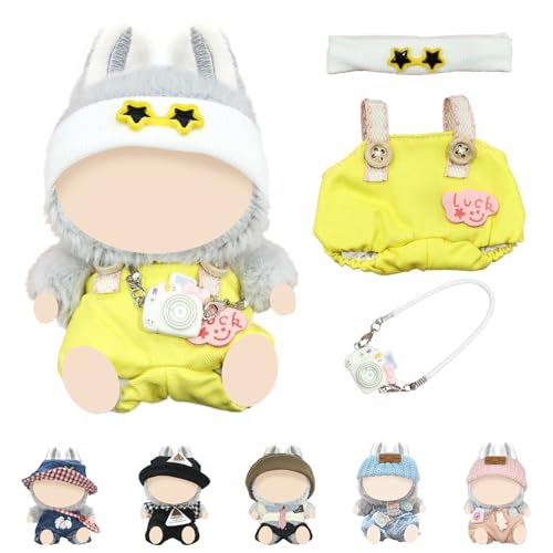 Kleidung für Labub Puppe, Puppenbekleidung Niedliches Mini DIY Outfit Set Bekleidungszubehör Spielzeugkleidung Puppenzubehör Kleidungsset Ideales Kinder Geschenk (ohne Puppe) von ePicsoa