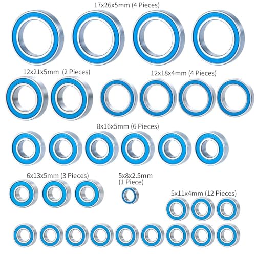 32pcs Wheel -Hub -Achsenversiegelte Lagerkit Blau, kompatibel mit 1 10 -Skala -RC -Crawler -Autoteilen Kompatibel mit TRX 4 E revo 2 0 TRA86086 4 Modelle 32pcs Wheel -Hub -Achsenversiegelte Lagerkit Blau, kompatibel mit 1 10 -Skala -RC -Crawler -Autoteilen Kompatibel mit TRX 4 E revo 2 0 TRA86086 4 Modelle von eRgDFS
