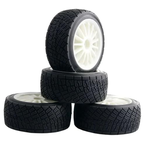 eRgDFS 4pcs 2. 2 -Zoll -Rad Felgen -Hub und 80 -mm -Reifen Reifen -Set Kompatibel mit 1 10 -Skala -RC -Autos, die mit Flux Rally 3 kompatibel sind. 0 Modelle 110697 94177(White) von eRgDFS