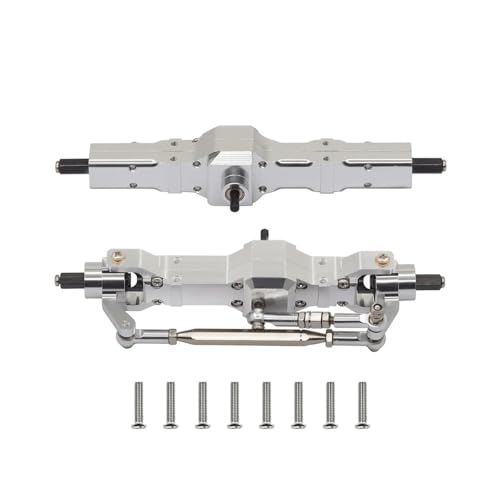 eRgDFS Metall vorne und hinterachse Baugruppe Upgrade Kompatibel mit 1/10 C74 1/16 C14 C24 C34 C54 B14 B24 Feiyu kompatible RC -Auto -Ersatzteile(Silver) von eRgDFS