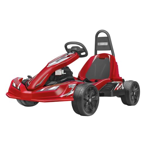 eSpidko 42098 elektrisches Go-Kart für Kinder, 12 Volt, ferngesteuert, Farbe Rot, Globus Spielzeug von eSpidko