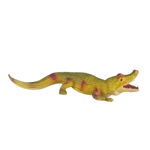 eaacaa Plastik Krokodil Modellspielzeug mit Gelb Halloween Weihnachtsdeko Trickspielzeug für Lernspielzeug Sammlung (Gelb) von eaacaa