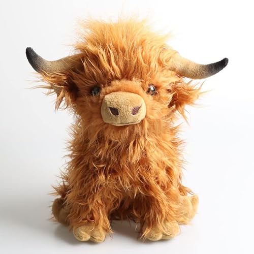 25,4 cm große Hochlandkuh Stofftiere, realistische Schottische Hochlandkuh Plüschpuppe, Highland Bull Tier Plüschtier Kuh Spielzeug, weiche kuschelige Hochlandkuh Plüschtiere Bauernhof Spielzeug 25,4 cm große Hochlandkuh Stofftiere, realistische Schottische Hochlandkuh Plüschpuppe, Highland Bull Tier Plüschtier Kuh Spielzeug, weiche kuschelige Hochlandkuh Plüschtiere Bauernhof Spielzeug von eamve