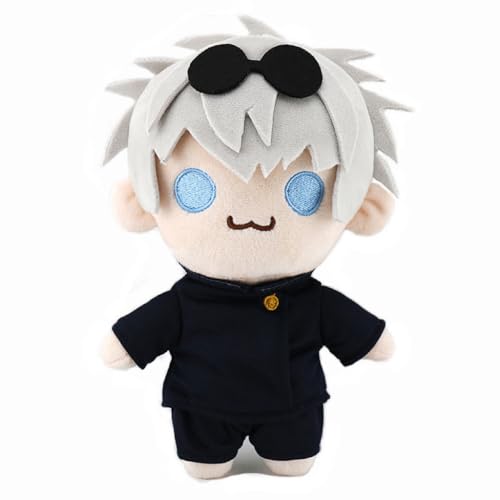 Eamve Gojo und Geto Plüschtiere - 22cm Satoru Stofftier, Jujutsu Kaisen Plüschfigur, Cartoon Kissen für Kinder, Geschenk (1 Stück) von eamve
