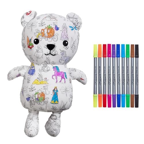 eatsleepdoodle Color In Fairytale Bear Malplüsch mit 10 waschbaren Stiften eatsleepdoodle Color In Fairytale Bear Malplüsch mit 10 waschbaren Stiften von eatsleepdoodle
