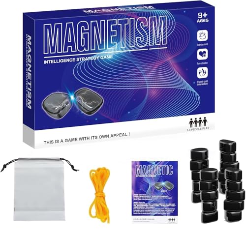 Magnetic Spiel - Magnet Schach mit 20 Magneten Entwickelt Logisches und Strategisches Denken - Magnetisches Schachspiel für Familientreffen und Reisen von ebisu